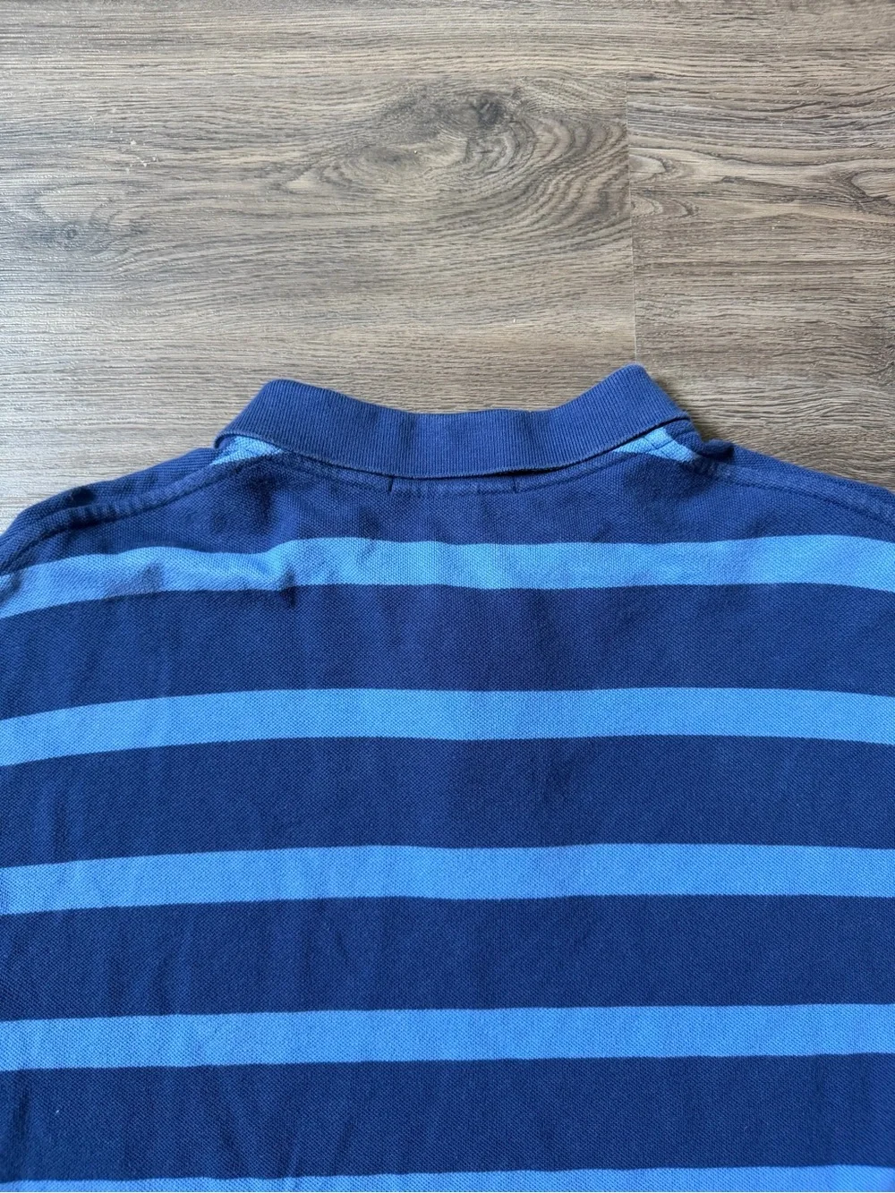 Polo Ralph Lauren Polo Shirt Men's XL Short Sleeve Blue Striped Cotton Pony Logo